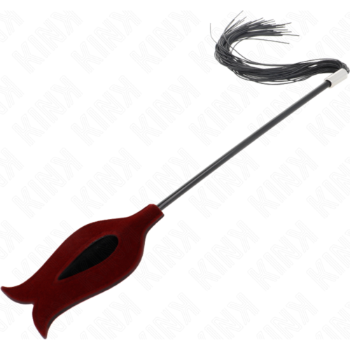 Fouet BDSM KINK 45 cm avec design en forme de rose