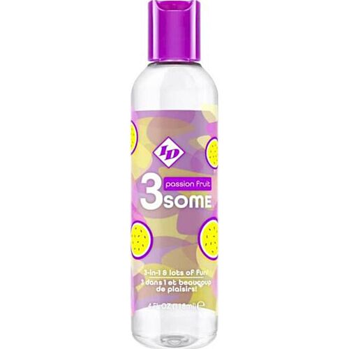 Lubrifiant ID 3SOME Fruta de la Pasión 4 FL OZ - 3 en 1