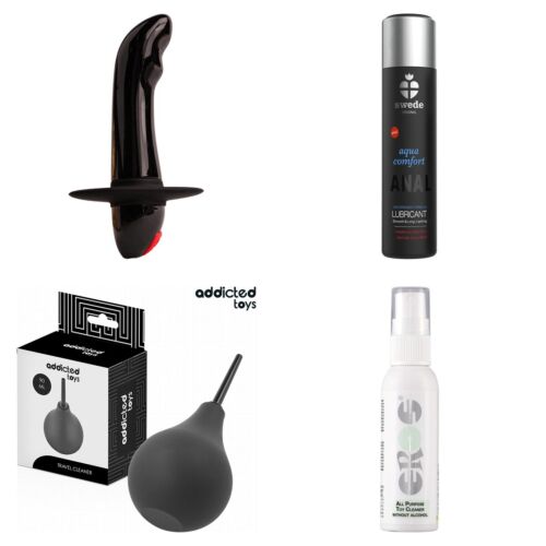 Coffret prostate débutant avec vibromasseur à base large