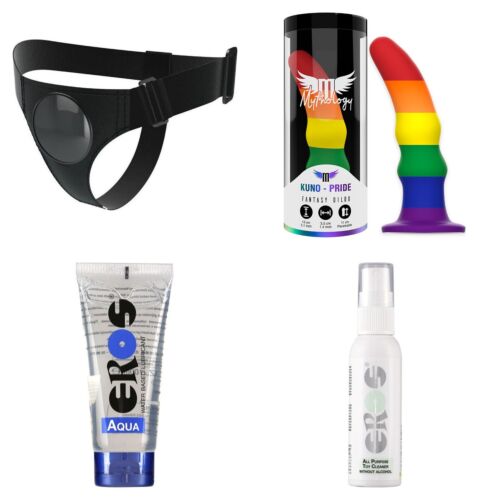 Coffret gode-ceinture pour débutants avec harnais universel et gode en silicone
