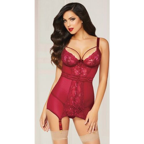 Chemise de nuit 2PC avec porte-jarretelles