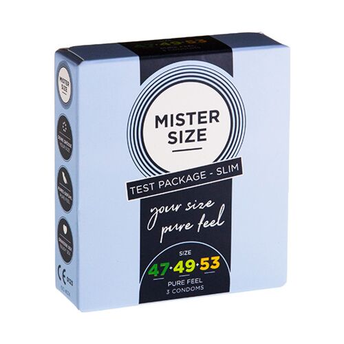 Préservatifs Mister Size 47, 49, 53 - Pack de 3