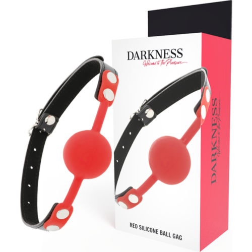 Bâillon Darkness en silicone avec sangles en cuir