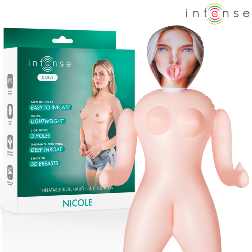 Muñeca hinchable Intense Dolls Nicole con 3 orificios