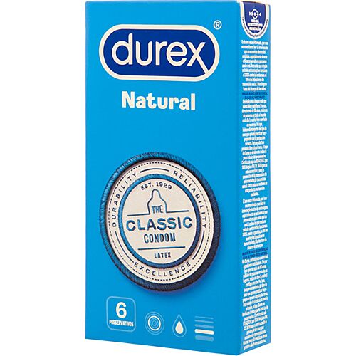 Préservatifs DUREX Natural Classic - Forme easy on et confort