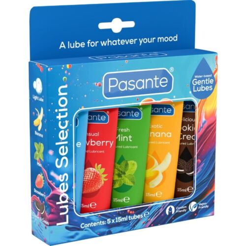 Pack 5 lubrifiants aromatisés PASANTE 15 ml