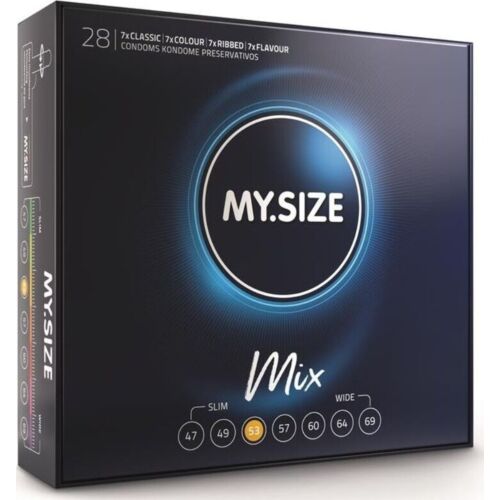 Préservatifs MY SIZE MIX 53 MM - 28 unités variées