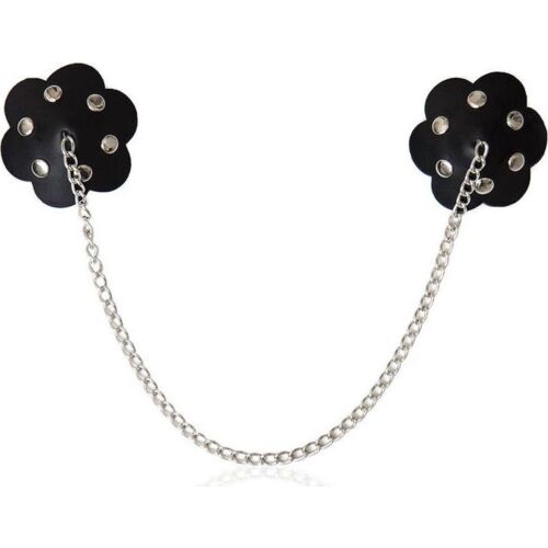 Pezoneras OHMAMA FETISH en forma de pétalos con cadena