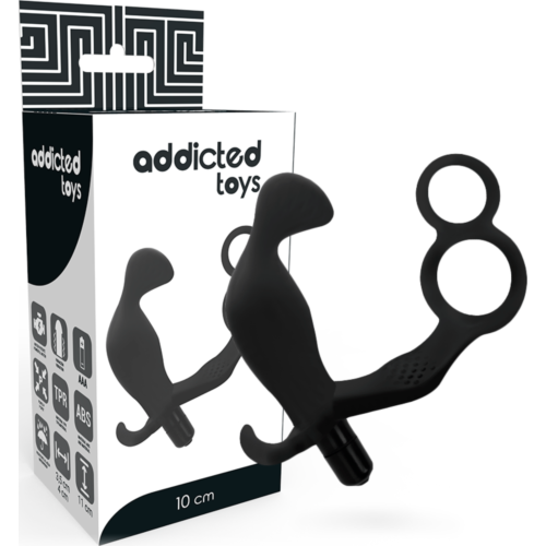 Plug Anal ADDICTED TOYS avec Double Anneau Pénis et Testicules