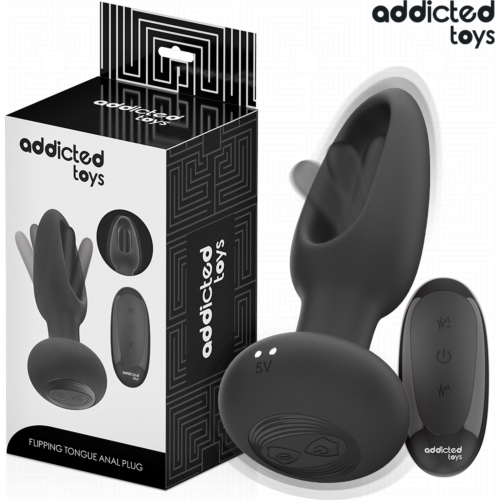 Vibrateur Anal Addicted Toys Plug avec Langue Vibrante