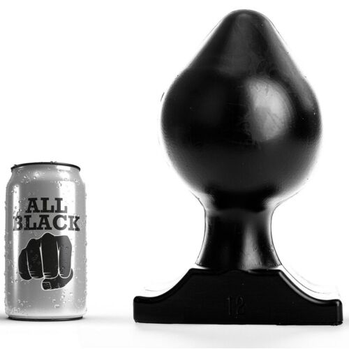 Plug anal ALL BLACK 22,5 cm ouverture progressive