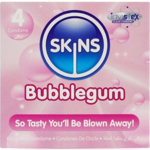 Préservatifs SKINS Sabor Chicle - Pack de 4
