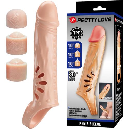 Gaine Pénis Pretty Love avec Extensions Amovibles