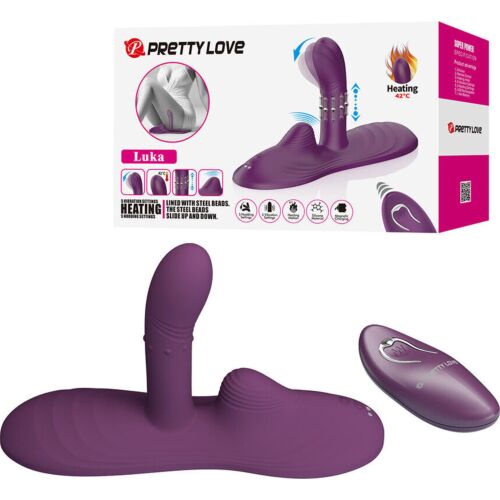 Vibrateur Pretty Love Luka avec effet chauffant et télécommande