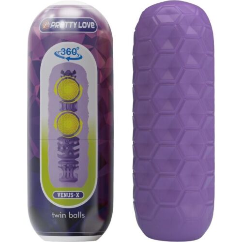 Masturbateur PRETTY LOVE Twin Balls avec testicules internes