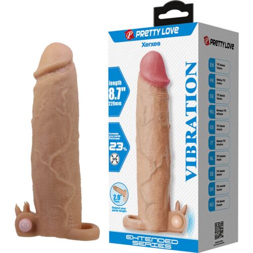 Gaine Pénis Pretty Love Xerxes avec Stimulateur Clitoridien
