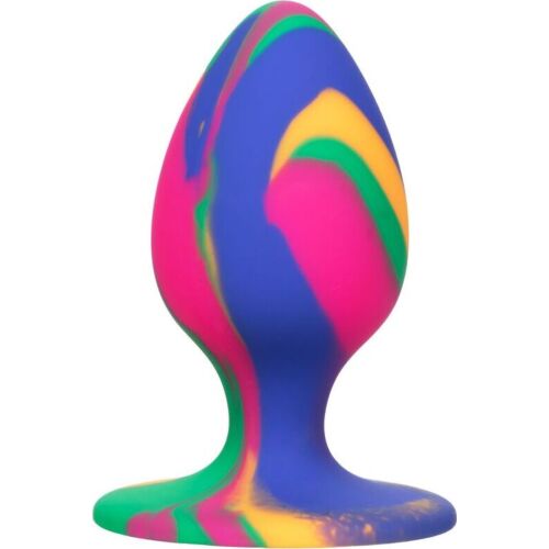 Plug Anal CALEXOTICS Cheeky Medium Tie Dye avec base ventouse