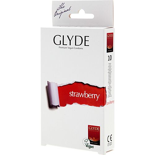 Préservatifs Glyde Ultra Strawberry 10 Uds - Saveur Fraise
