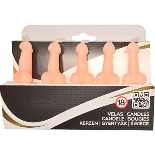Bougies Diablo Picante - Coffret de 5 bougies en forme de pénis