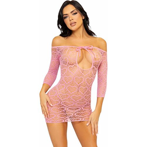 Lingerie sexy Leg Avenue Mini Robe Heart Net