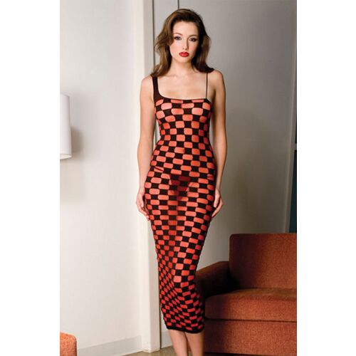 Robe longue Music Legs à carreaux