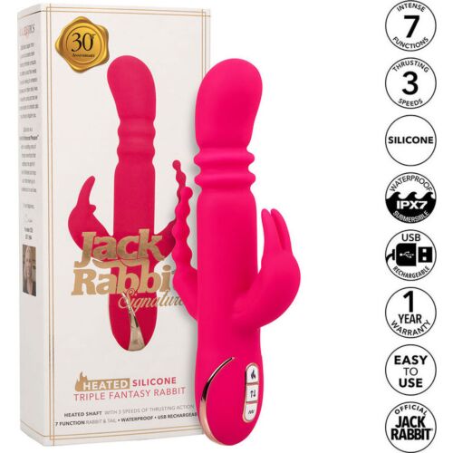 Vibrateur Rabbit CALEXOTICS Jack Fantasy Triple | Chauffant