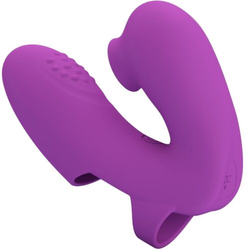 Vibrateur de Doigt Pretty Love Athena avec Stimulateur de Clitoris