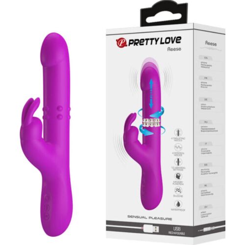 Vibrateur Rabbit Pretty Love Reese avec rotation et vibration
