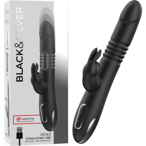Vibromasseur Point G BLACK&SILVER KENJI Up & Down