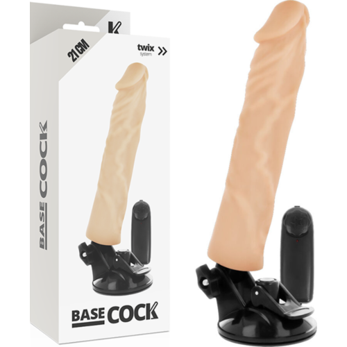 Vibrateur réaliste BASECOCK 21 cm avec télécommande