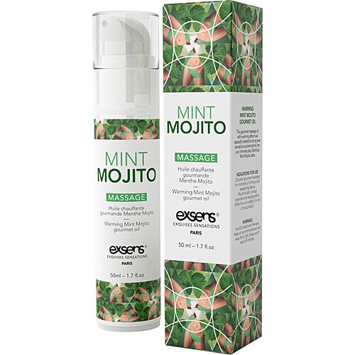 Huile de Massage Exsens Mint Mojito 50ml - Effet Chauffant