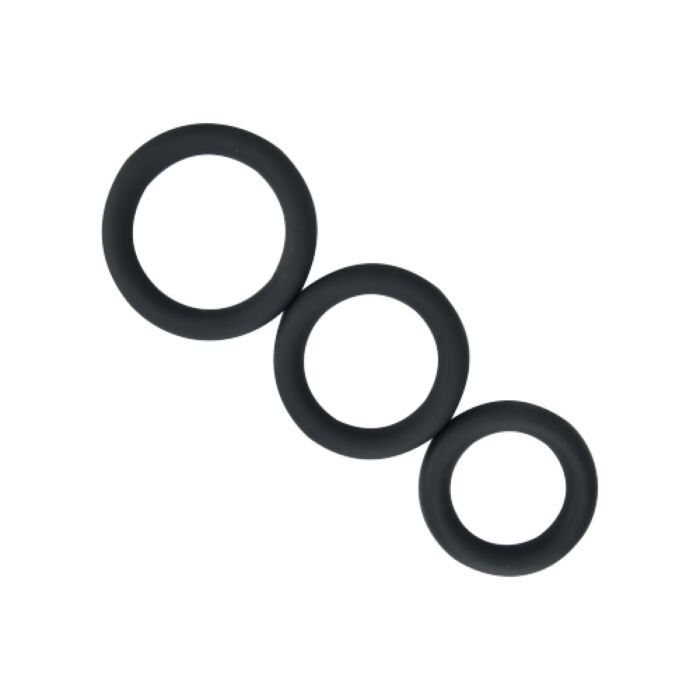 Loving Joy Thick Silicone Cock Rings 3 Pack Grey Loving Joy Thick Silicone Cock Rings 3 Pack Grey