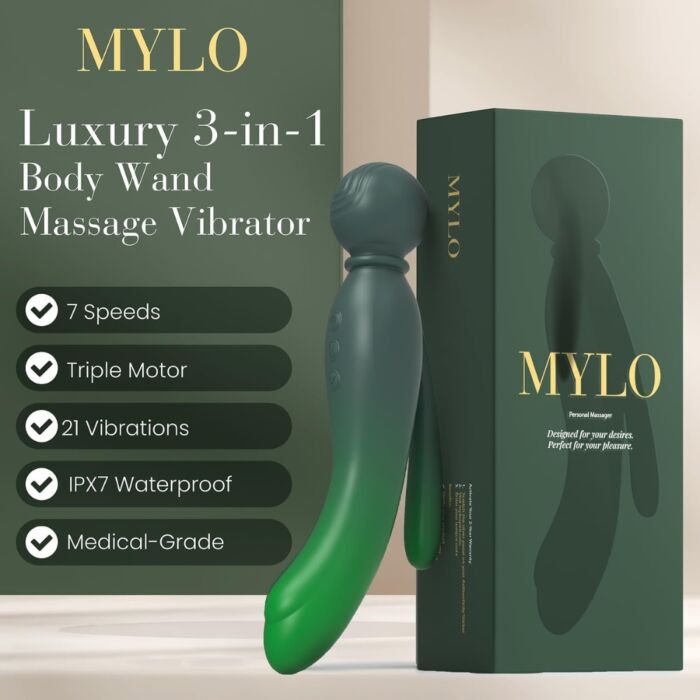 MYLO 3-in-1 Body Wand Massager Earth MYLO 3-in-1 Body Wand Massager Earth
