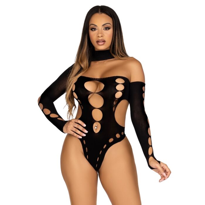 Leg Avenue Cut Out Bodysuit with Thong Back Leg Avenue Cut Out Bodysuit with Thong Back