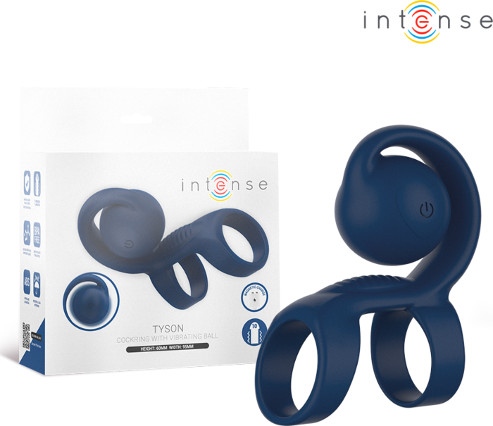 Anillo vibrador INTENSE Tyson 3,2 cm con bola Anillo vibrador INTENSE Tyson 3,2 cm con bola