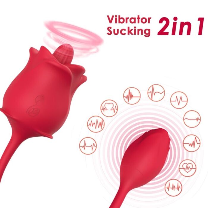 ARMONY - PINK 2 IN 1 SUCTION STIMULATOR & VIBRATOR 10 MODES WITH RED TAIL ARMONY - PINK 2 IN 1 SUCTION STIMULATOR & VIBRATOR 10 MODES WITH RED TAIL
