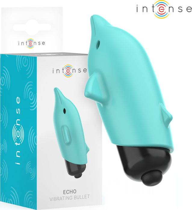Bala Vibradora INTENSE ECHO Delfín Azul Discreta Bala Vibradora INTENSE ECHO Delfín Azul Discreta
