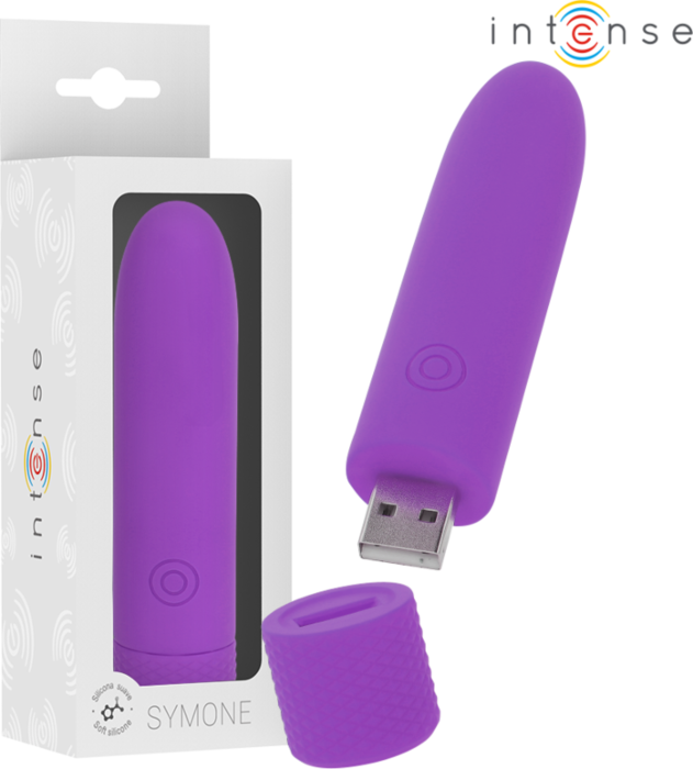 Bala Vibradora Intense Symone Morado Recargable Bala Vibradora Intense Symone Morado Recargable