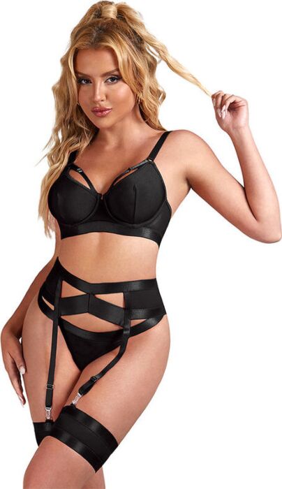 Conjunto Lencería SUBBLIME 955243 Bondage Negro Conjunto Lencería SUBBLIME 955243 Bondage Negro