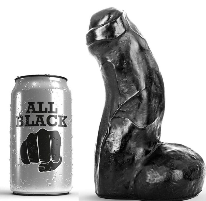 Consolador ALL BLACK Realistic Dong 17 cm Consolador ALL BLACK Realistic Dong 17 cm