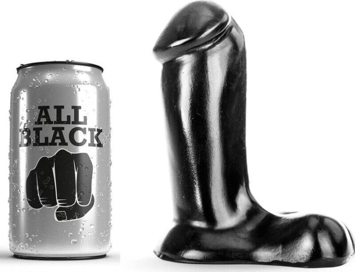 Dildo All Black 14 cm para principiantes Dildo All Black 14 cm para principiantes
