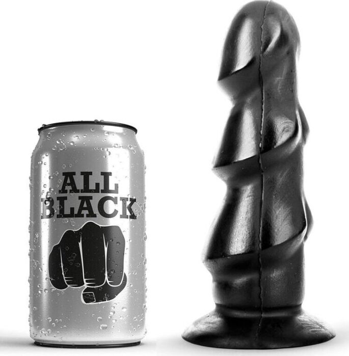 Dildo All Black 17 cm - Estimulación realista en 3 volúmenes