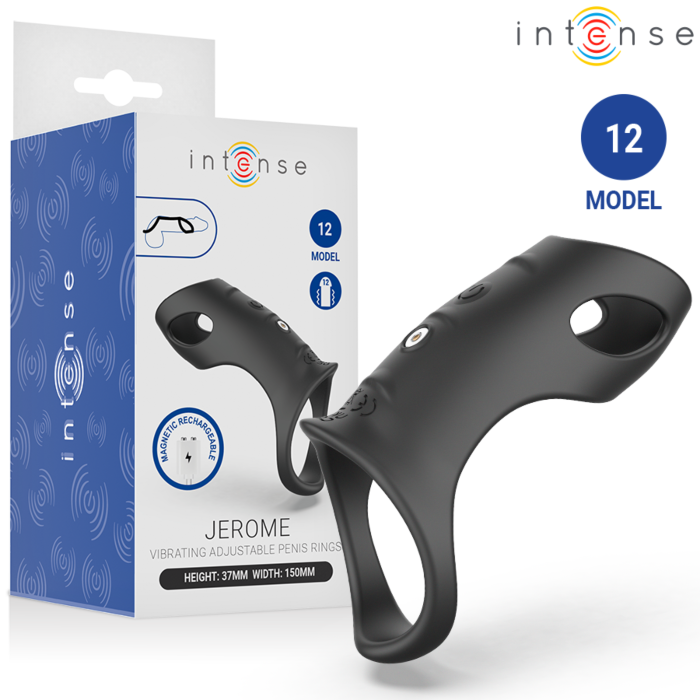 INTENSE - JEROME ADJUSTABLE VIBRATING PENIS RING MODEL 12 INTENSE - JEROME ADJUSTABLE VIBRATING PENIS RING MODEL 12