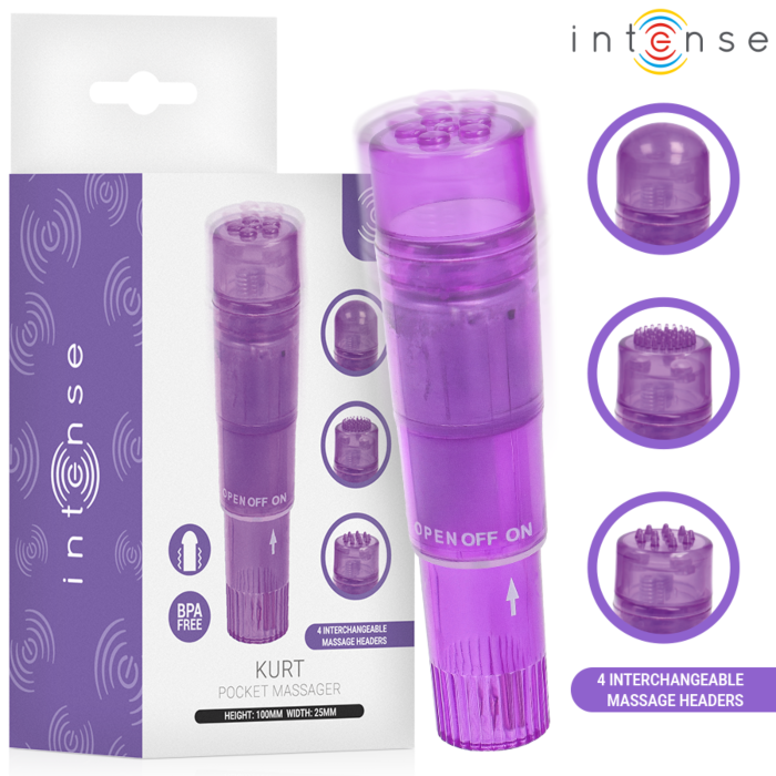 Mini masseur INTENSE FUN TOYS KURT à 4 têtes violettes