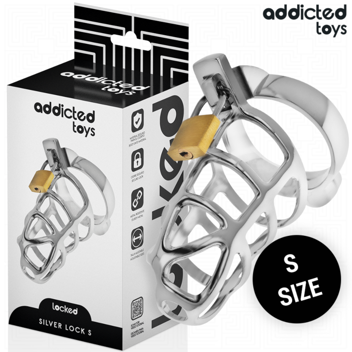 Jaula para pene Addicted Toys Silver Lock S Jaula para pene Addicted Toys Silver Lock S