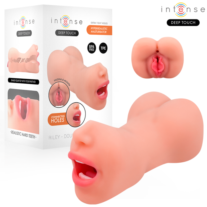Masturbador Doble INTENSE DEEP TOUCH Riley Realista Masturbador Doble INTENSE DEEP TOUCH Riley Realista