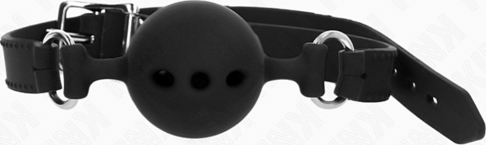 Mordaza KINK Collar & Gag Negro Silicona Ajustable Mordaza KINK Collar & Gag Negro Silicona Ajustable