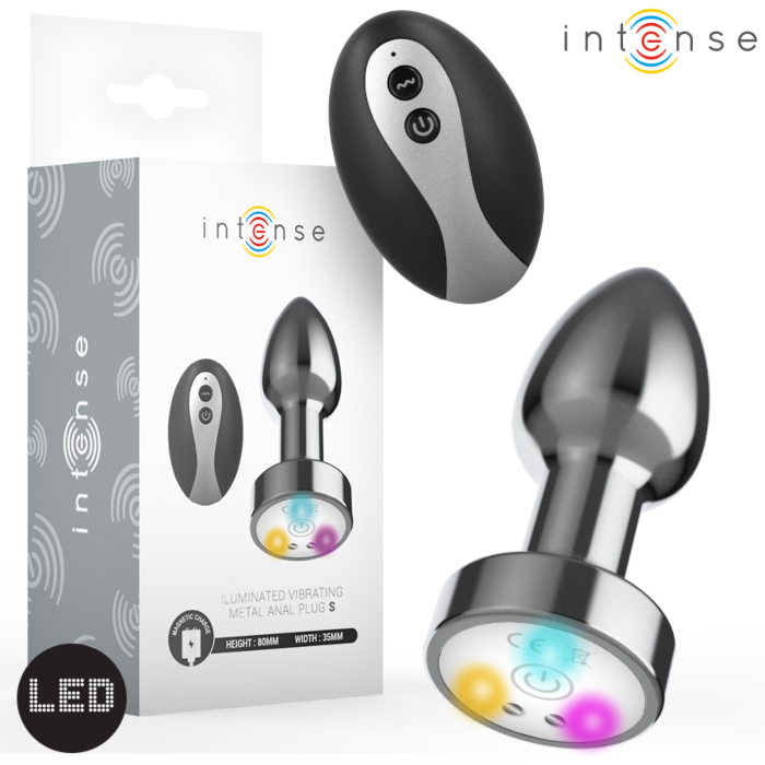 Plug Anal Intense S Vibrador LED Control Remoto Plug Anal Intense S Vibrador LED Control Remoto