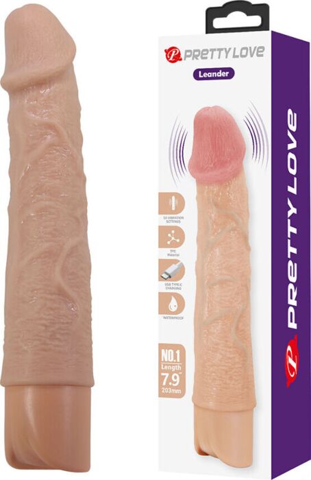PRETTY LOVE - LEANDER VIBRADOR REALÍSTICO FLEXIBLE PRETTY LOVE - LEANDER VIBRADOR REALÍSTICO FLEXIBLE