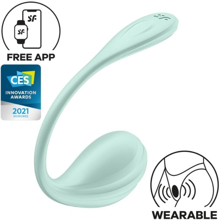 SATISFYER - SMOOTH PETAL ESTIMULADOR PUNTO G VERDE AGUA APP SATISFYER - SMOOTH PETAL ESTIMULADOR PUNTO G VERDE AGUA APP